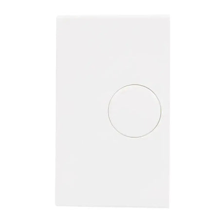 White paper with a circular cutout on a white background