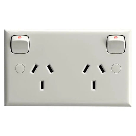 HPM Standard 10A White Double Powerpoint CD777WE