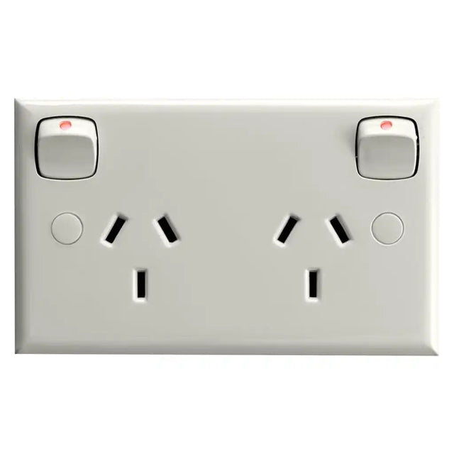 HPM Standard 10A White Double Powerpoint CD777WE