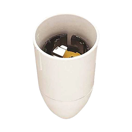 HPM Tapered Cap Safety Lamp Holder B22 White D332WE