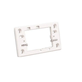 White plastic frame on a white background