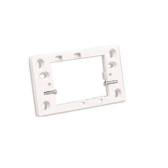White plastic frame on a white background