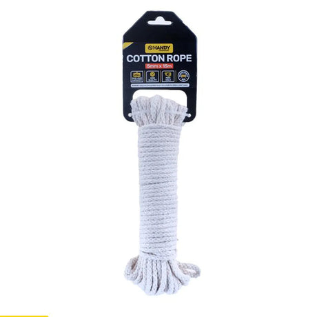 Handy Hardware All Purpose Natural Colour Cotton Rope 5mm X 15m 176885