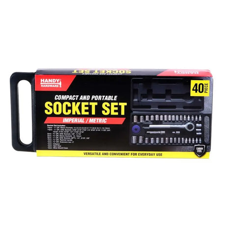 Handy Hardware socket set packaging on a white background