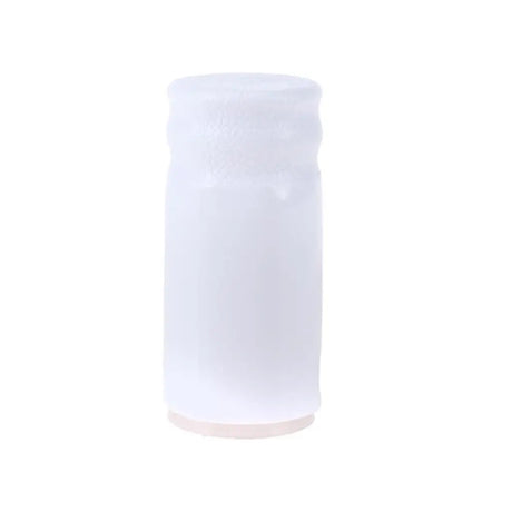 White cylindrical container on a white background
