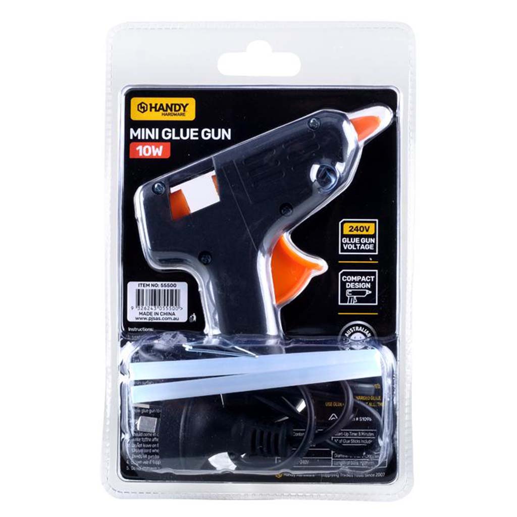 Handy Hardware Mini Glue Gun Black 240V 10W 55500