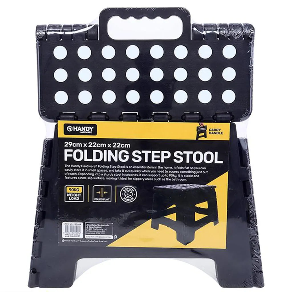 Handy Hardware Plastic Folding Step Stool Black 29x22x22cm 225064