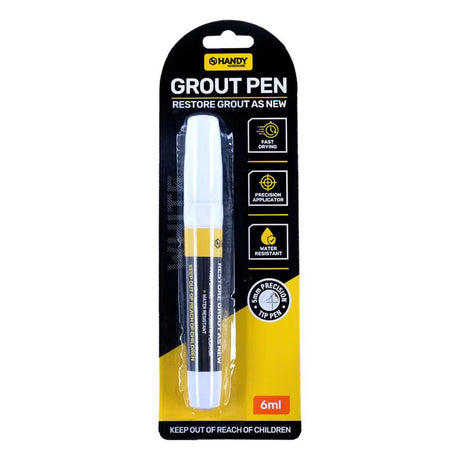 Grout pen in its packaging with 'Handy' brand on a white background