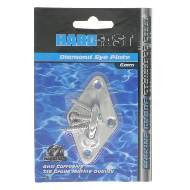 HARDCFAST diamond eye plate packaging with blue water design