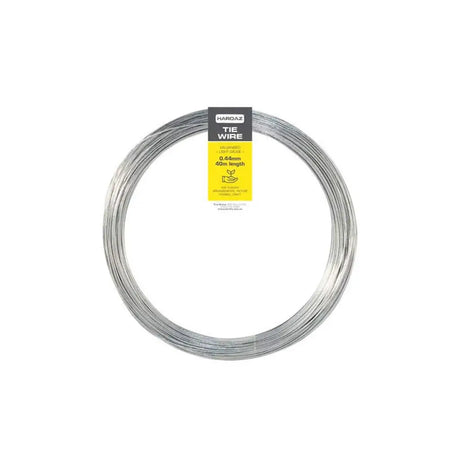 Coil of wire with a label on a white background