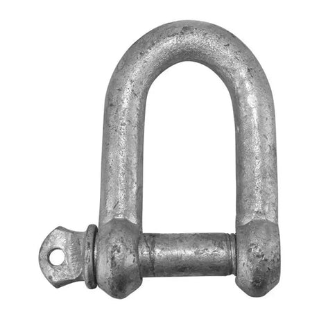 Metal shackle on a white background