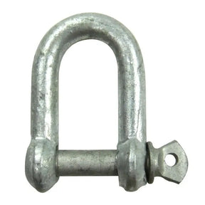Metal shackle on a white background