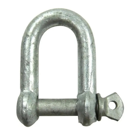 Metal shackle on a white background