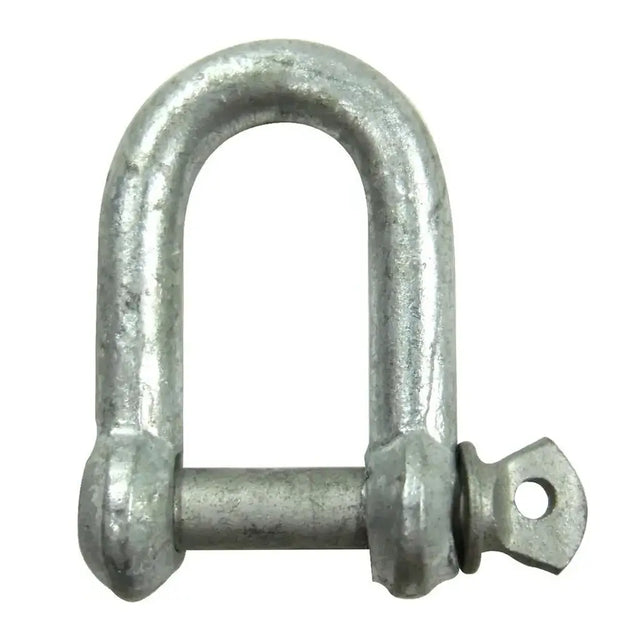 Metal shackle on a white background