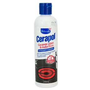 Cerapol ceramic glass and induction cleaner bottle on a white background