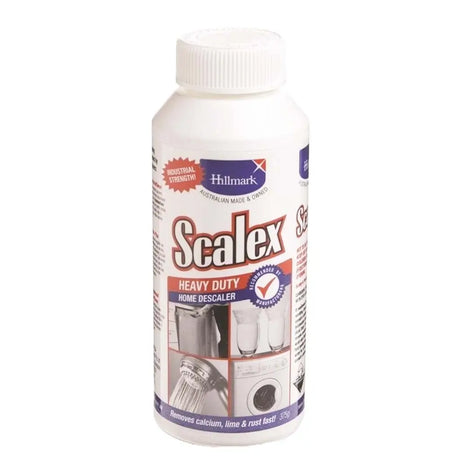 Scalex heavy-duty home descaler bottle with Hillmark branding on a white background