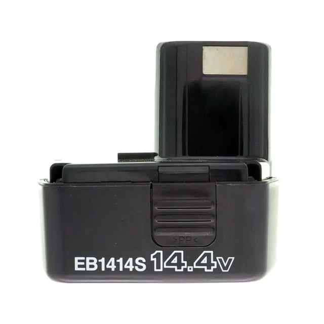 Black battery pack with 'EB1414S 14.4V' text on a white background