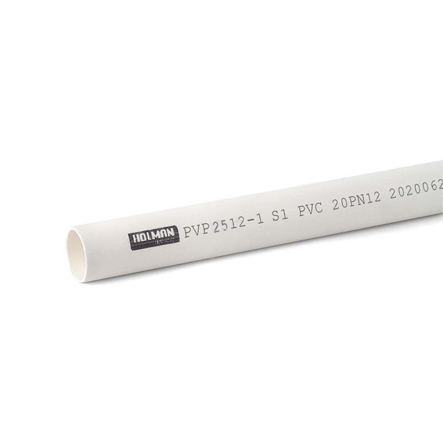 Holman PVC Pressure Pipe Class 12 25mm X 1m PVP2512-1