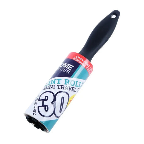 Lint roller with brand name on a white background