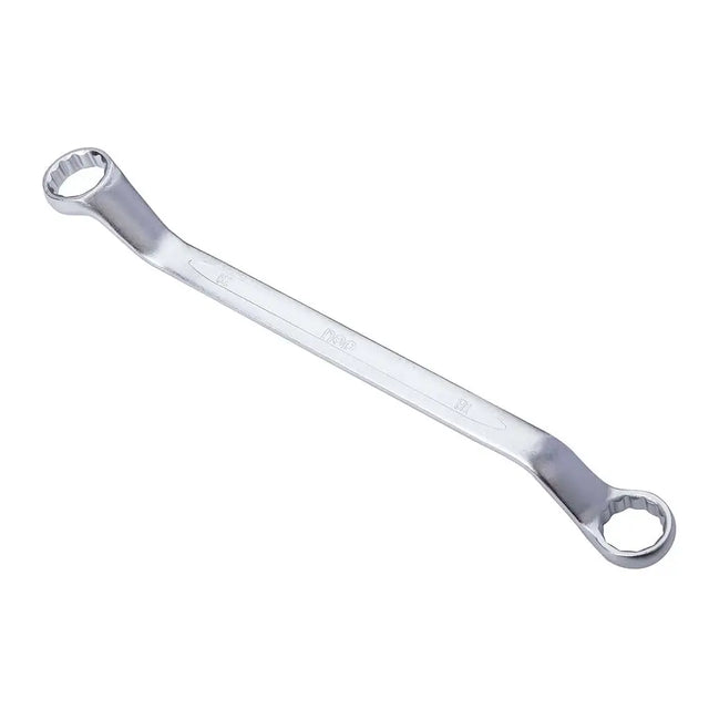 Silver wrench on a white background