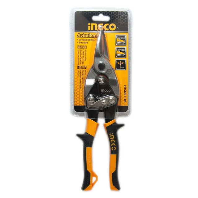 Aviation snip tool with INGCO packaging on a white background
