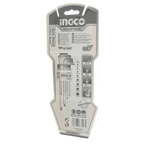 INGCO industrial hex key set packaging on a white background