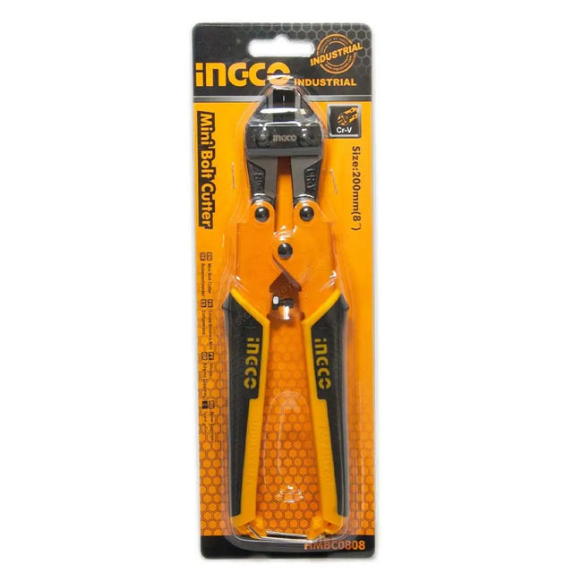 INGCO Industrial mini bolt cutter in packaging on a white background
