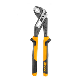 Wrench with black and yellow handles on a white background