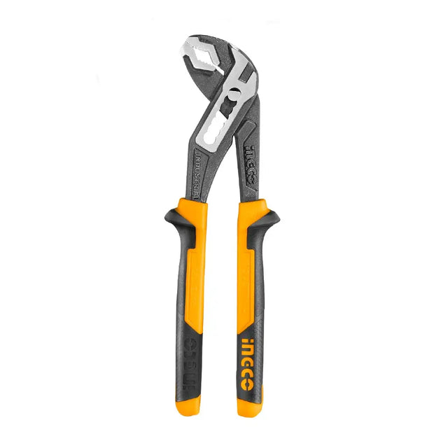 Wrench with black and yellow handles on a white background