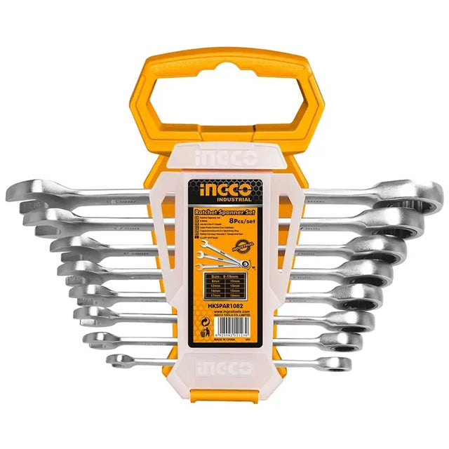 Ingco Ratchet Spanner Set 8Pcs HKSPAR1082