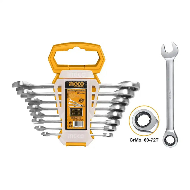 Ingco Ratchet Spanner Set 8Pcs HKSPAR1082