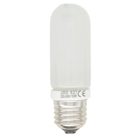 halogen light bulb with E27 base on a white background