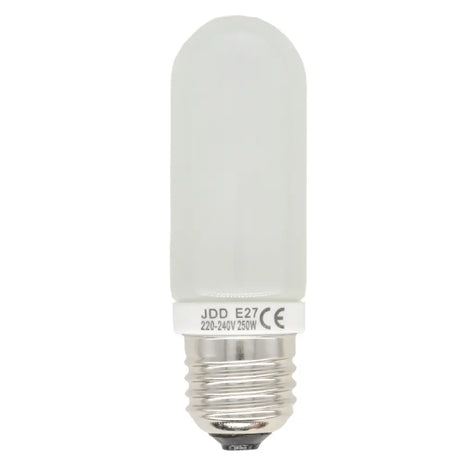 halogen light bulb with E27 base on a white background