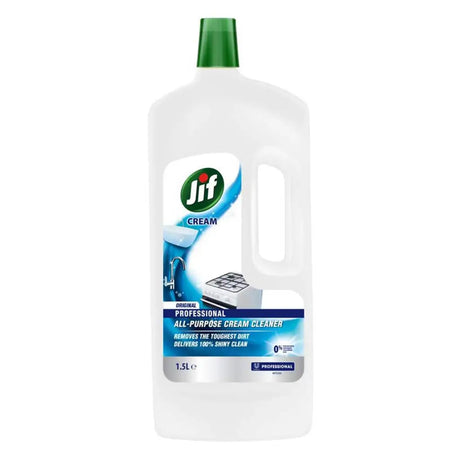 Jif all-purpose cream cleaner bottle on a white background