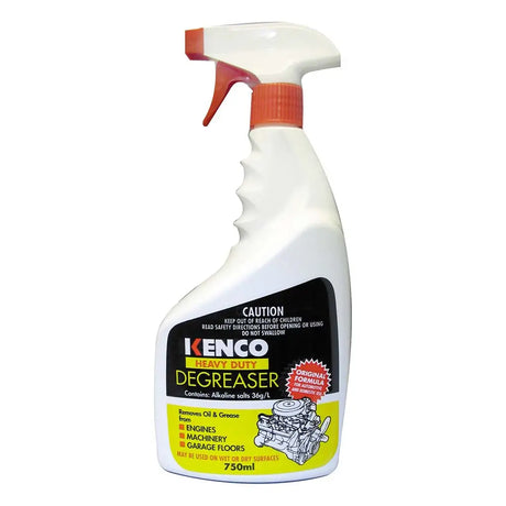 Kenco Heavy Duty Degreaser spray bottle on a white background