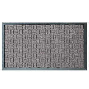 Rectangular doormat with a textured pattern on a white background