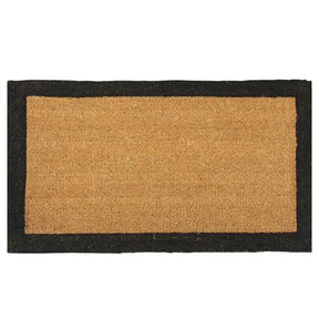 Doormat with black border on a white background