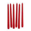 KERI Taper Dinner Candle 2x25cm Red Dripless 6Pcs