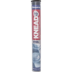 Selleys Knead-it Polymer Repair Compound tube for steel on a white background