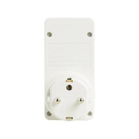 White electrical socket on a white background