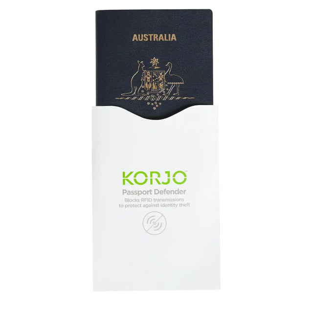 Korjo Passport Defender with Australian design on a white background