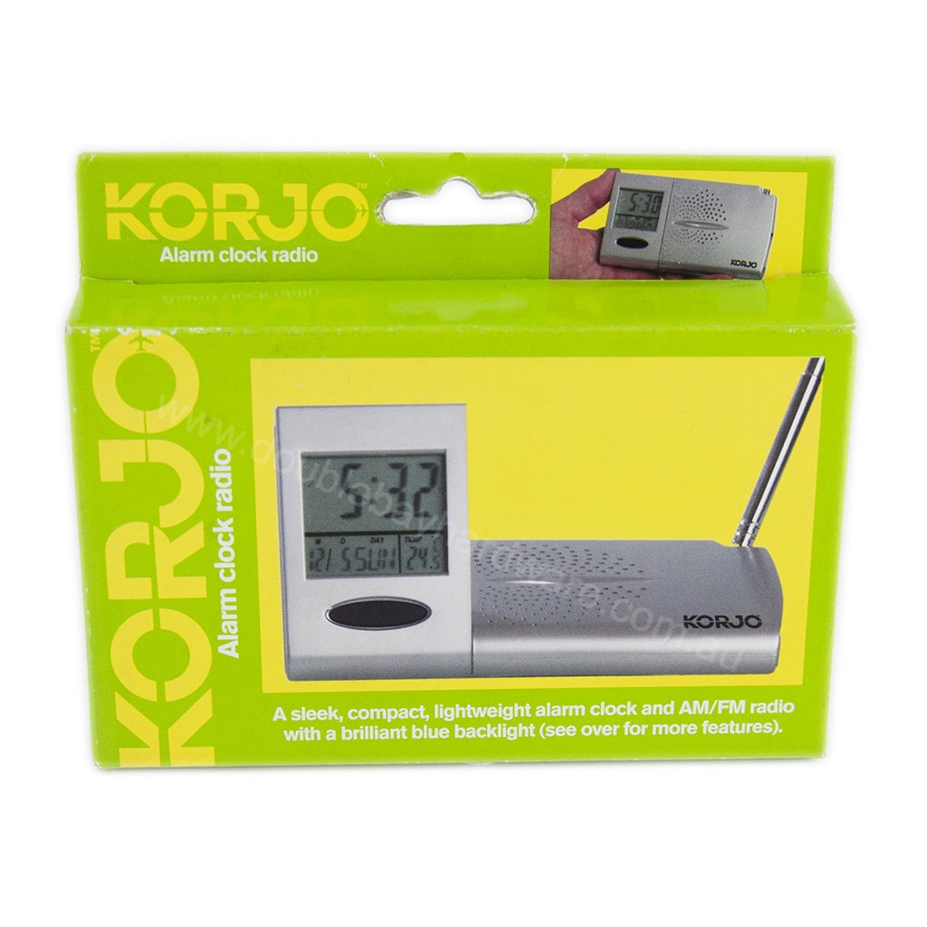 KORJO Travel Alarm Clock with AM/FM Radio ACR85