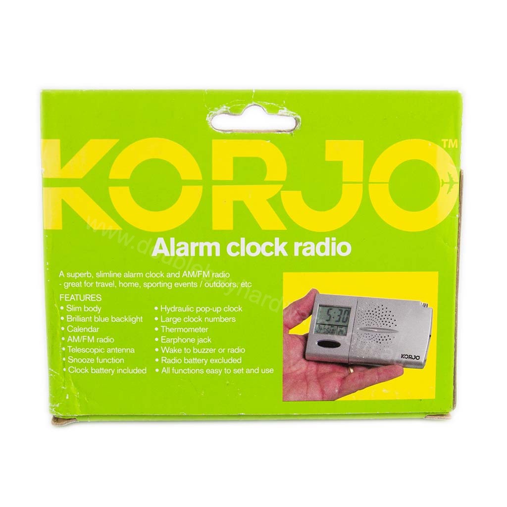 KORJO Travel Alarm Clock with AM/FM Radio ACR85