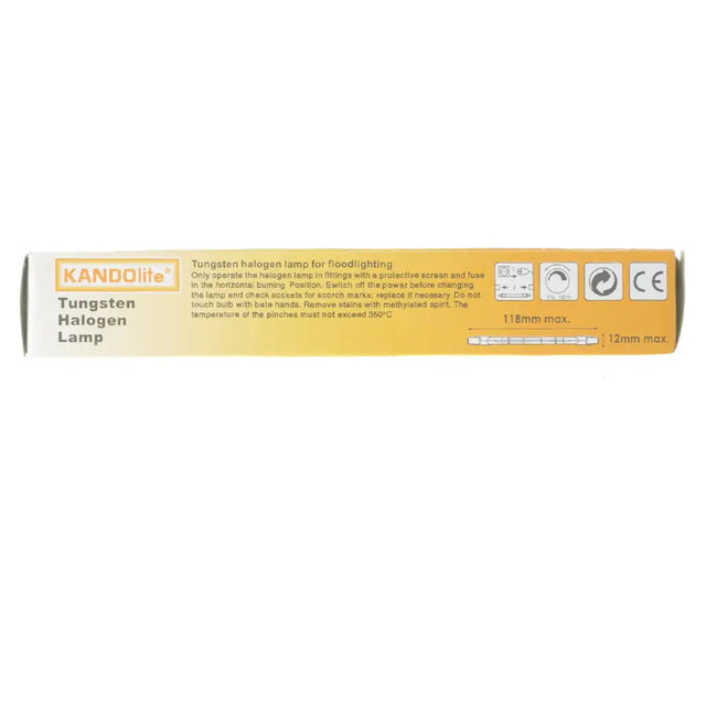 KANDOlite tungsten halogen lamp packaging on a white background