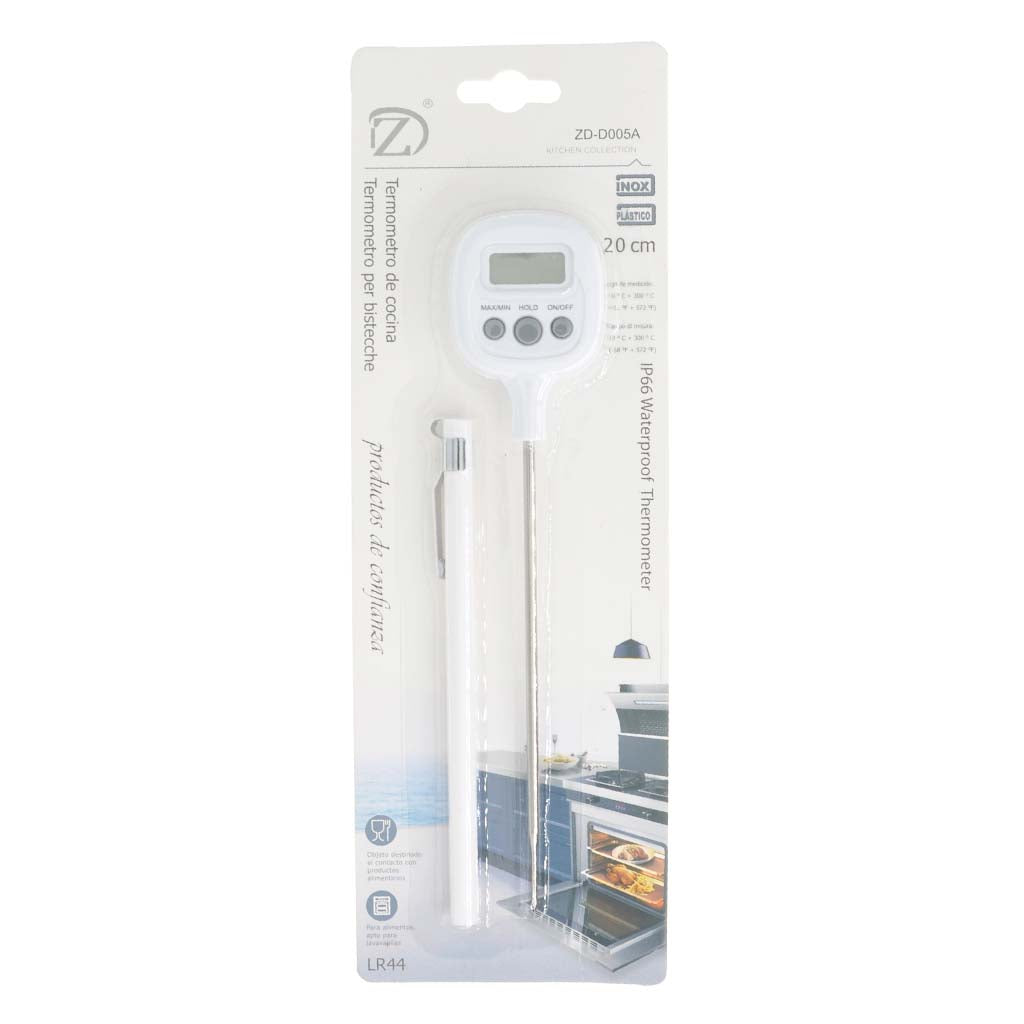 Kitchen Barbecue Digital Thermometer -50~300°C IP66 20cm ZD-D005A