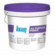 Knauf All Purpose Premix bucket with purple lid on a white background