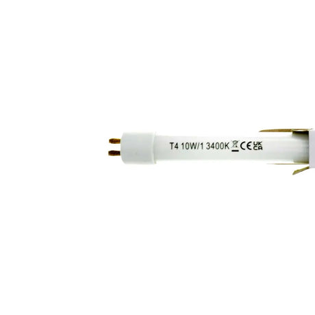Compact fluorescent tube light on a white background