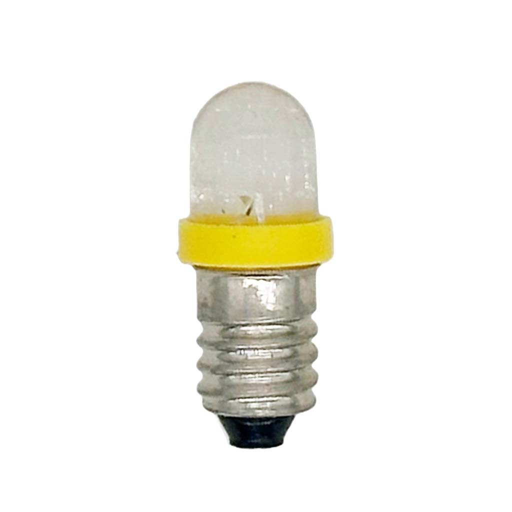 LED Indicator Light Bulb E10 12V 0.2W Yellow