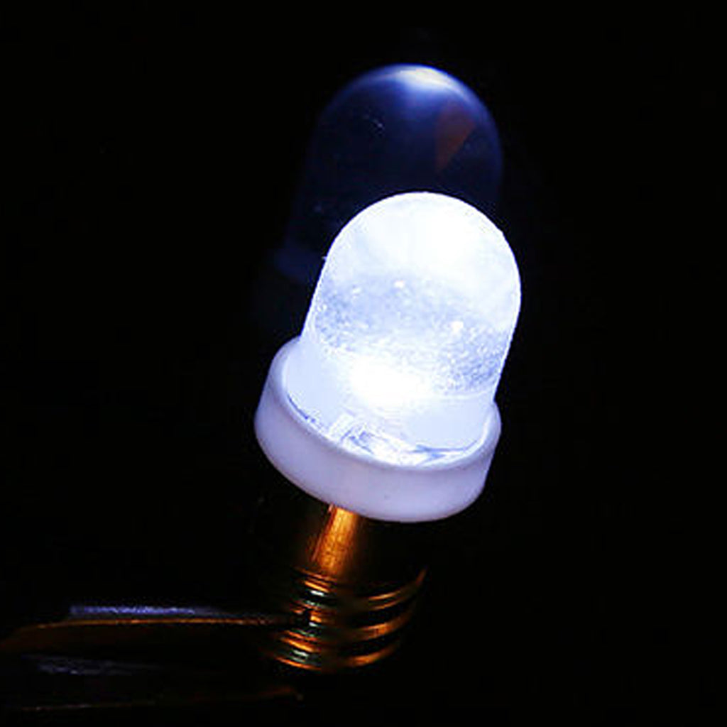 LED Indicator Light Bulb E10 12V 0.2W White