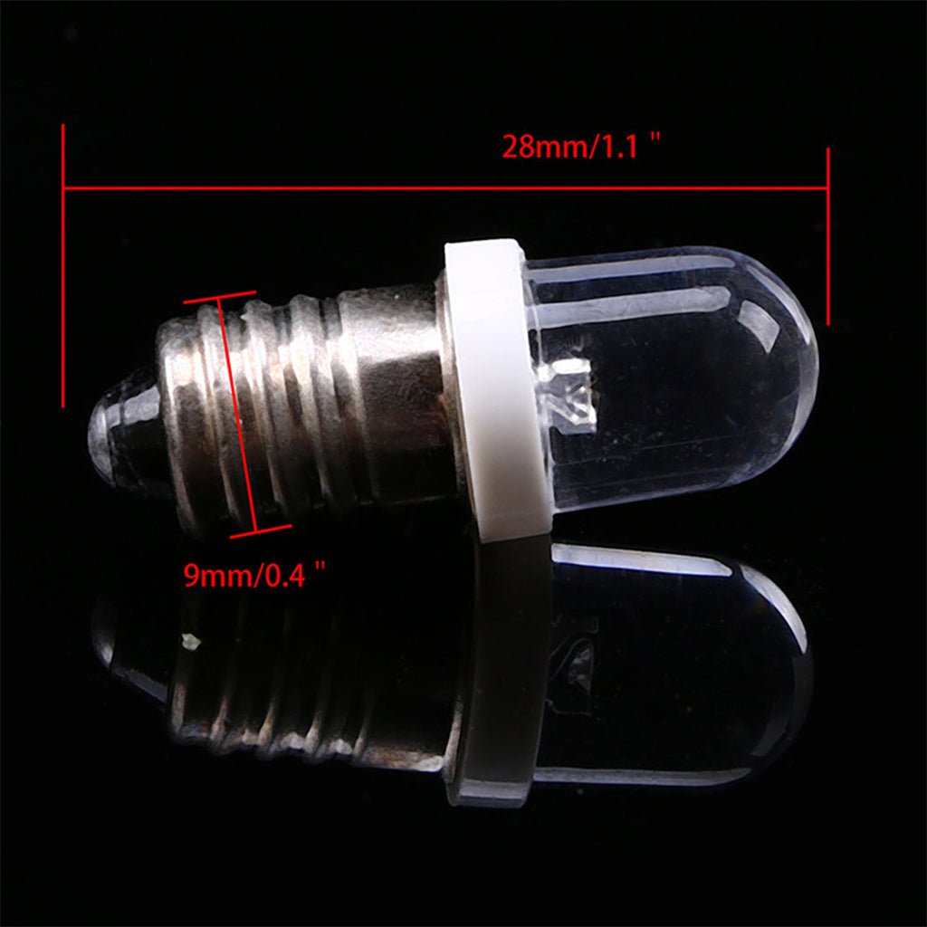 LED Indicator Light Bulb E10 12V 0.2W White